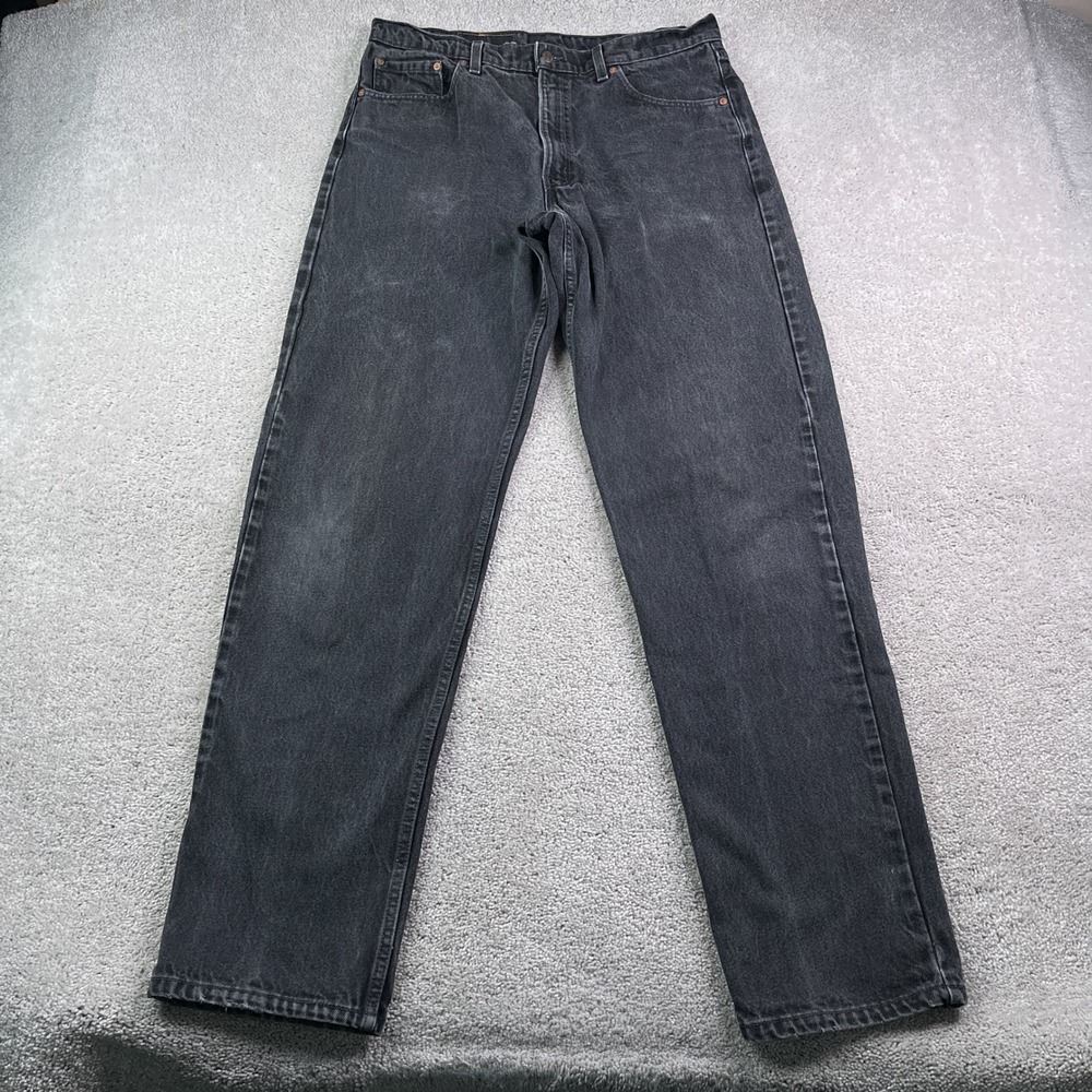 Vintage Levis Jeans Mens 36x36 Black 550 Relaxed Fit Baggy Denim Made in USA 90s